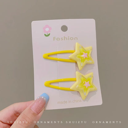 Bangs Clip Kids Flyaway Hair Head Accessory Cute Star