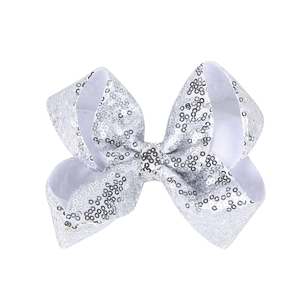 Kids 5 Glitter Bow Hair Clip Girl Hairpin