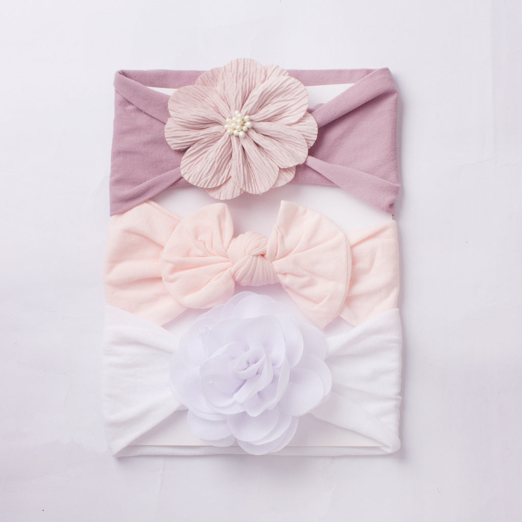 3pc Cute Baby Bow Flower Hair Band Kids