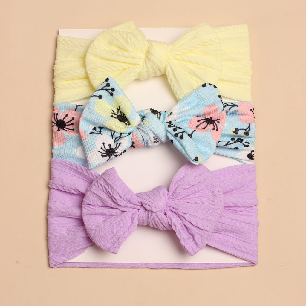 3pcs Kids Cute Bow Hair Band Baby Hair Band