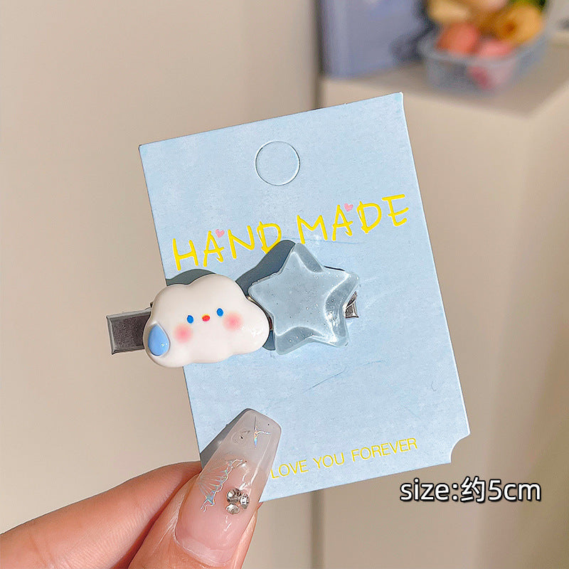 Bangs Clip Kids Flyaway Hair Head Accessory Cute Star