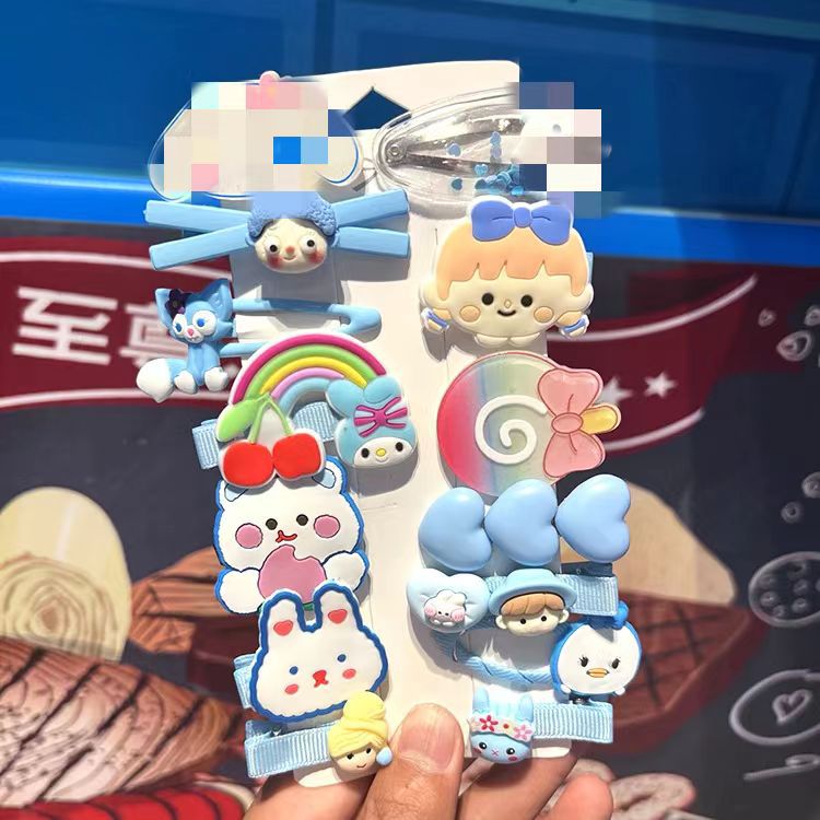 Hair Accessory 14 Cute Flower Hairpin Kids Hair Clip Cartoon Set