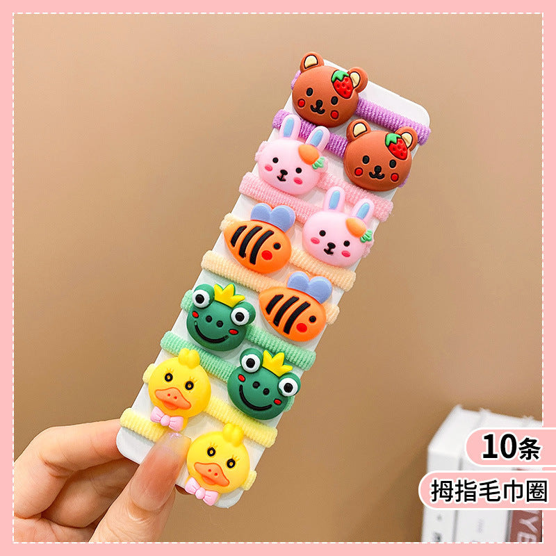 Small Kids Elastic Band High Elasticity Hair Tie Cartoon Hair Tie