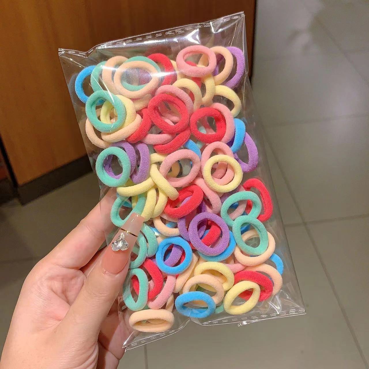 Hair Tie High Elasticity Kids Towel Ring Gentle on Hair Elastic Band Headband Hair Accessory 100