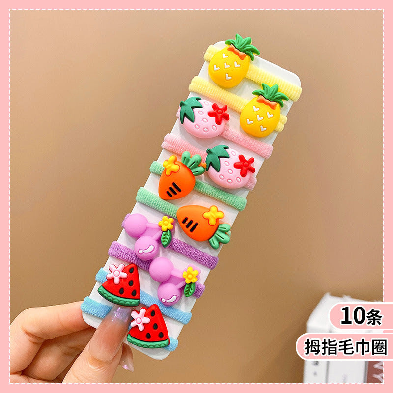Small Kids Elastic Band High Elasticity Hair Tie Cartoon Hair Tie