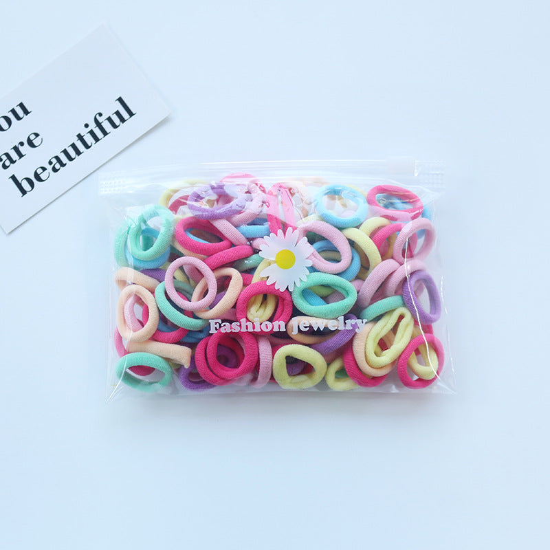 Small Kids Colorful Hair Tie Gentle on Hair Headband Seamless Towel Ring 100