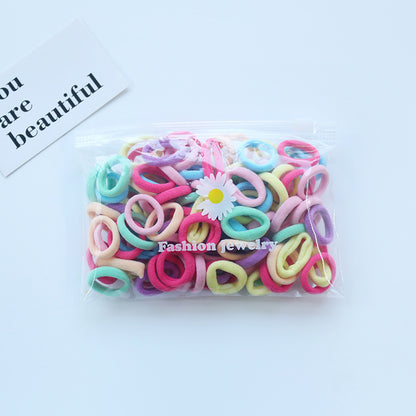 Small Kids Colorful Hair Tie Gentle on Hair Headband Seamless Towel Ring 100