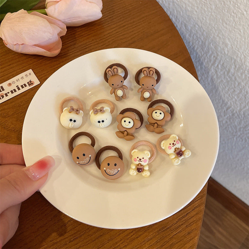 Small Kids Elastic Band High Elasticity Hair Tie Cartoon Hair Tie