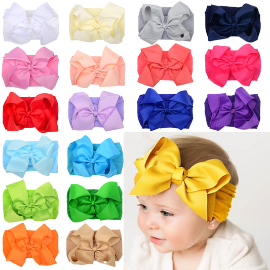 6inch Baby Elastic Hair Band Hair Accessory Minimalist Kids Bow Nylon Headband