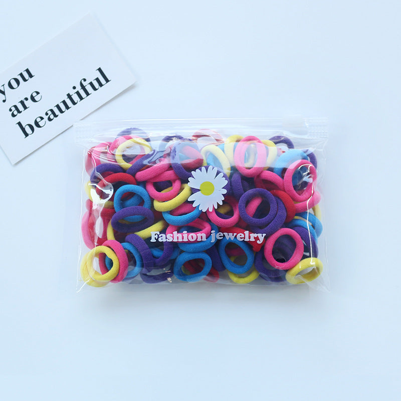 Small Kids Colorful Hair Tie Gentle on Hair Headband Seamless Towel Ring 100