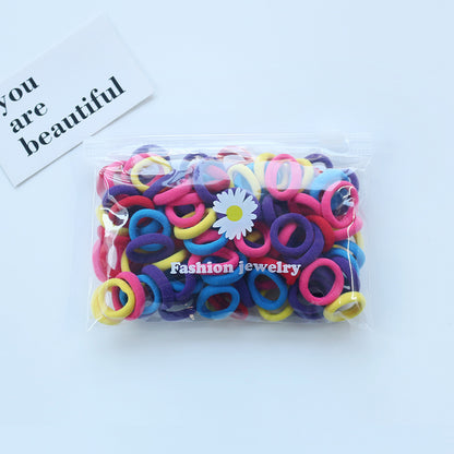 Small Kids Colorful Hair Tie Gentle on Hair Headband Seamless Towel Ring 100