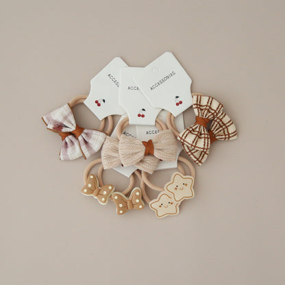 A158 Kids Head Accessory Bow Elastic Band Set 1