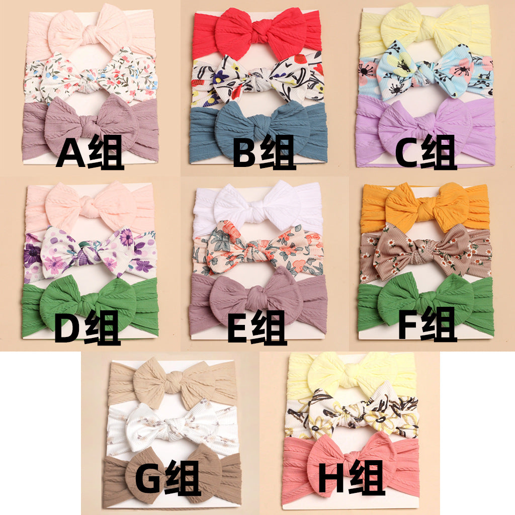 3pcs Kids Cute Bow Hair Band Baby Hair Band