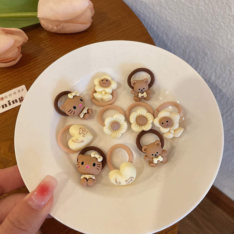 Small Kids Elastic Band High Elasticity Hair Tie Cartoon Hair Tie