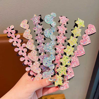 Kids Heart Forehead Bangs Flyaway Hair Gentle on Hair Velcro