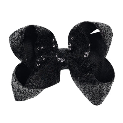 Kids 5 Glitter Bow Hair Clip Girl Hairpin