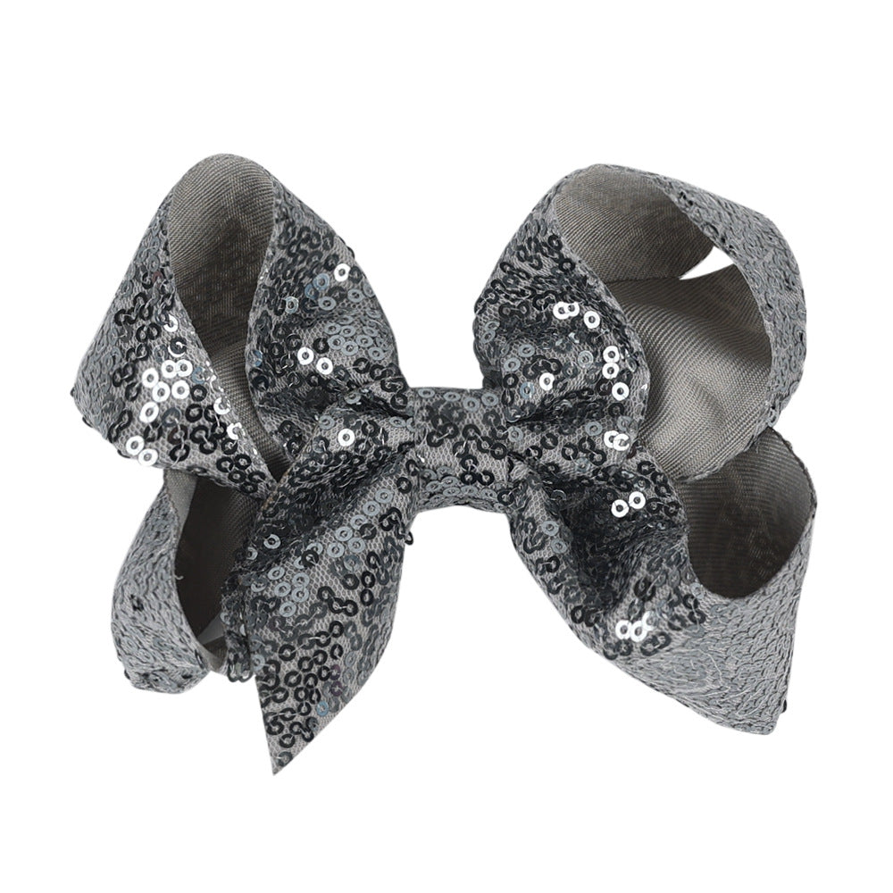 Kids 5 Glitter Bow Hair Clip Girl Hairpin