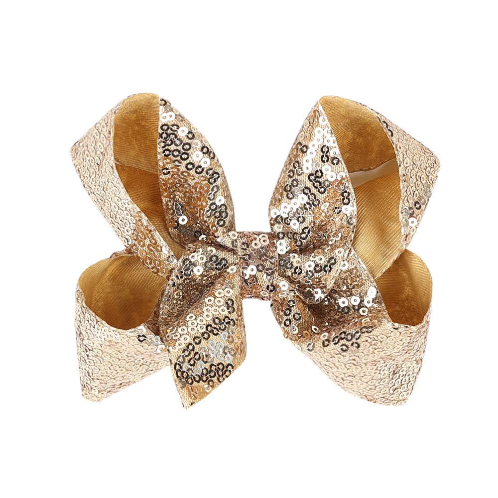 Kids 5 Glitter Bow Hair Clip Girl Hairpin