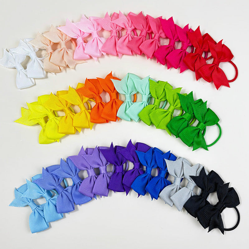 40/ Bow Kids Hair Clip Set Hairpin Elastic Band Head Accessory