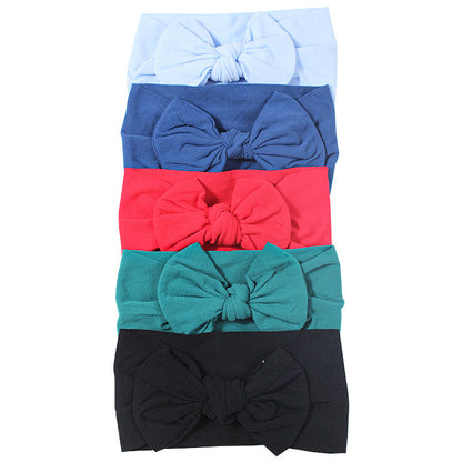 Handmade Kids Hair Band Nylon Baby Bow Invisible Headband