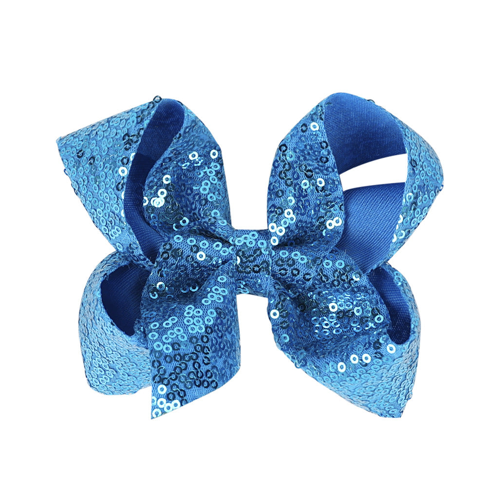 Kids 5 Glitter Bow Hair Clip Girl Hairpin