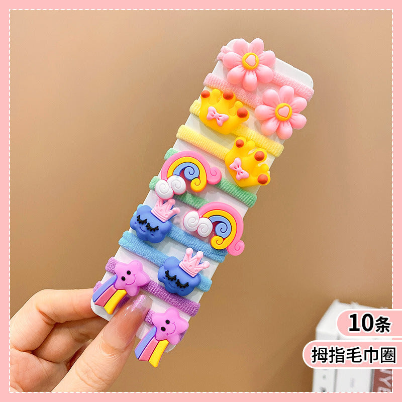 Small Kids Elastic Band High Elasticity Hair Tie Cartoon Hair Tie