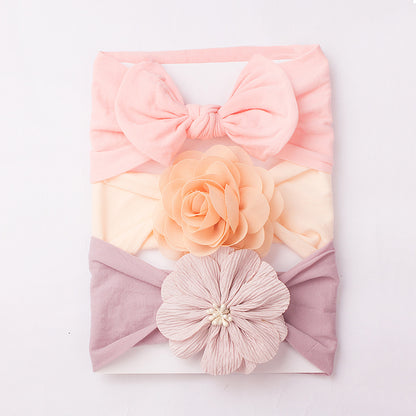 3pc Cute Baby Bow Flower Hair Band Kids