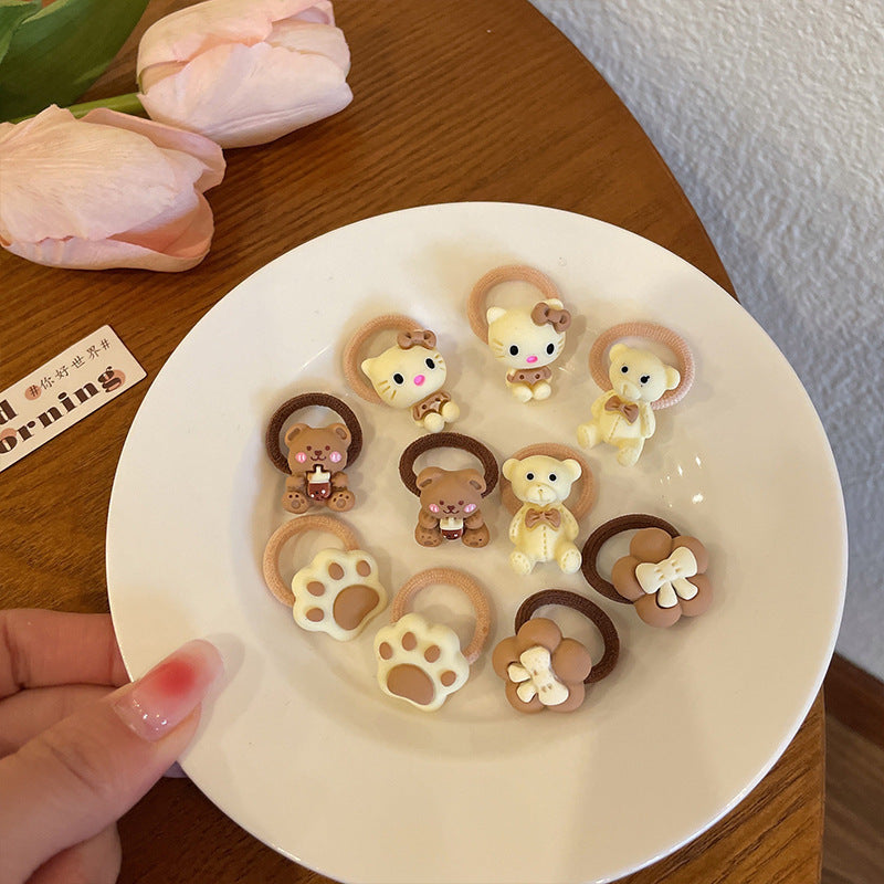 Small Kids Elastic Band High Elasticity Hair Tie Cartoon Hair Tie