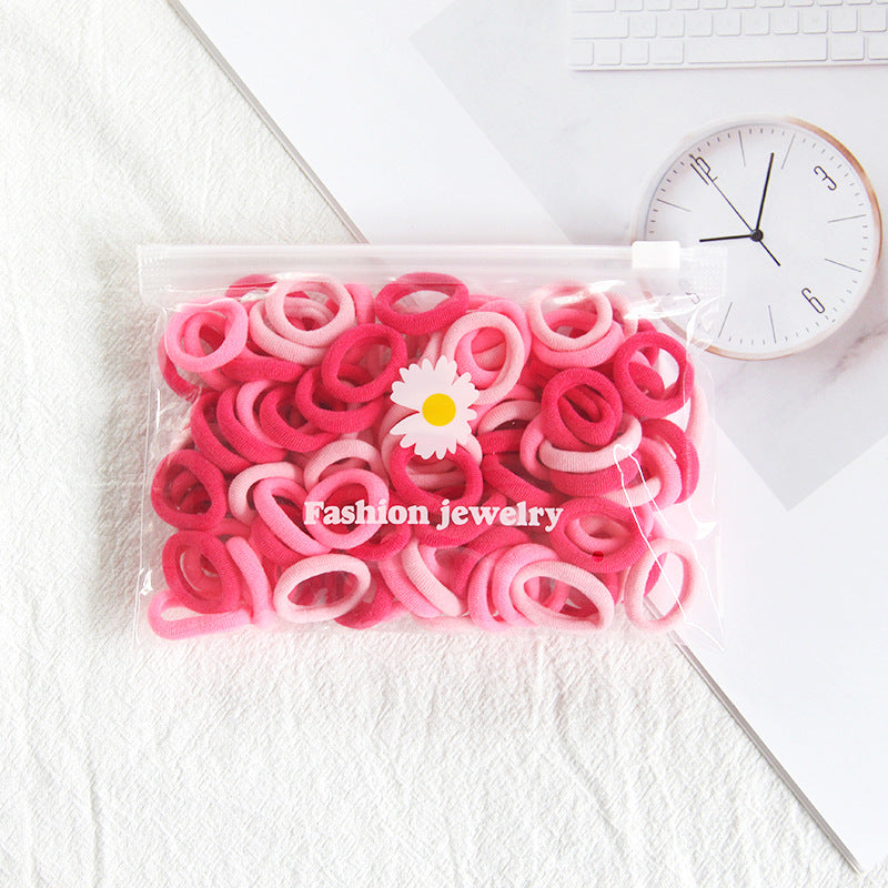 Small Kids Colorful Hair Tie Gentle on Hair Headband Seamless Towel Ring 100