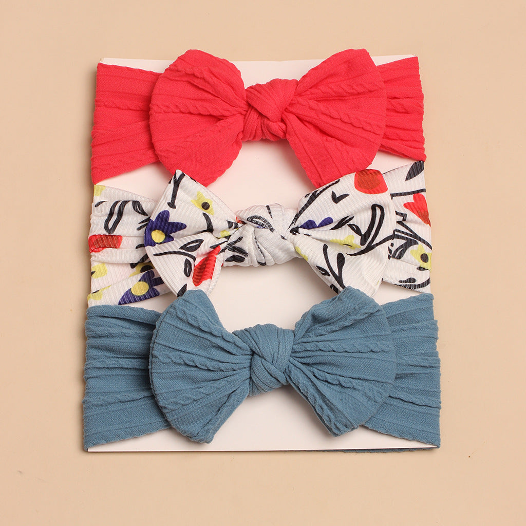 3pcs Kids Cute Bow Hair Band Baby Hair Band